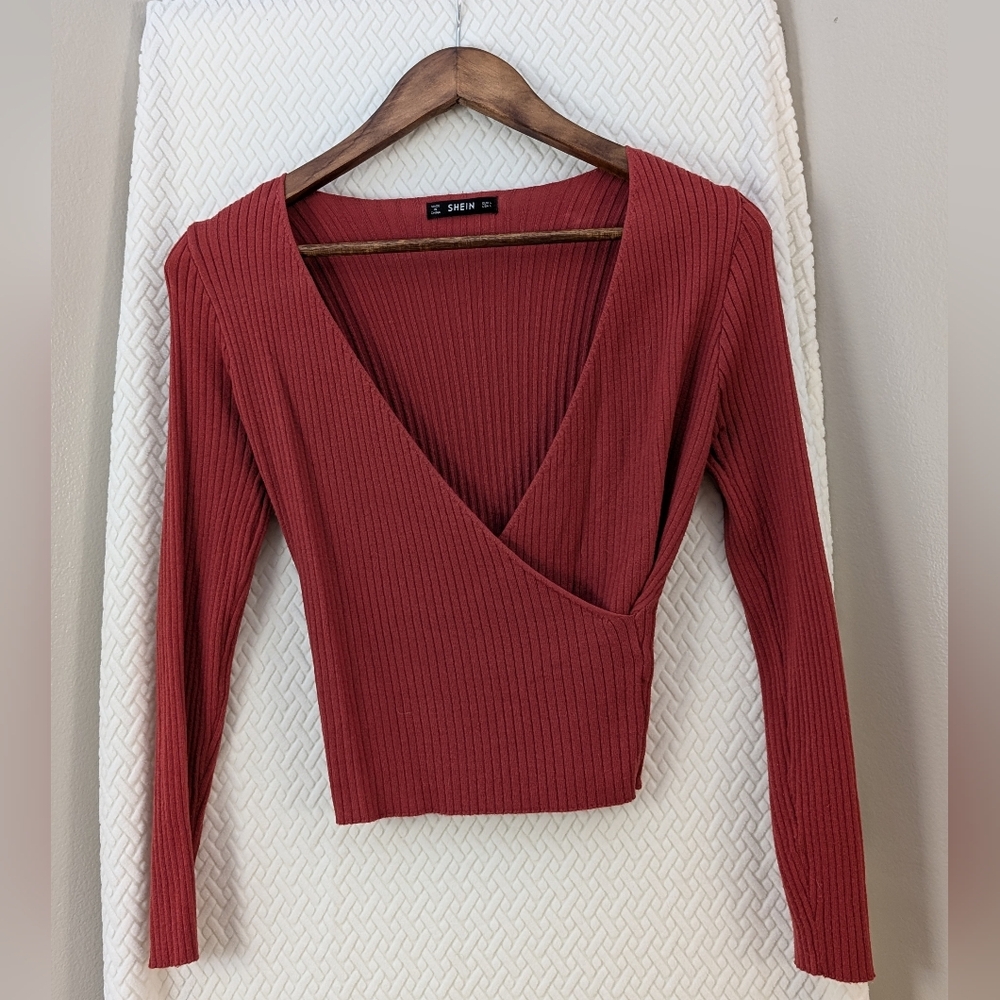Women Cross V-Neck Sweater